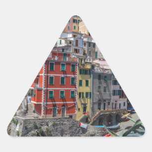 Adesivo Triangular Riomaggiore Cinque Terre Liguria Itália
