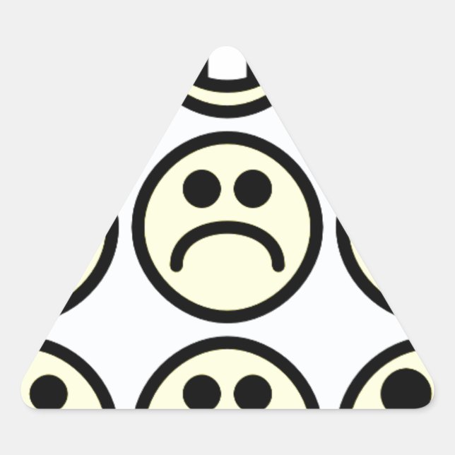 Adesivo Triangular rosto feliz emoticon (Frente)