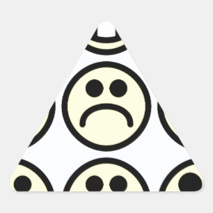 Adesivo Triangular rosto feliz emoticon