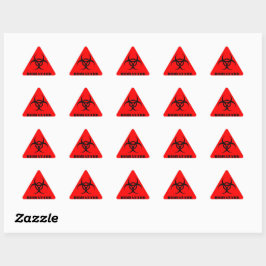 Adesivo Triangular Rótulo de Aviso do Red BIOHAZARD Props de Hallowee
