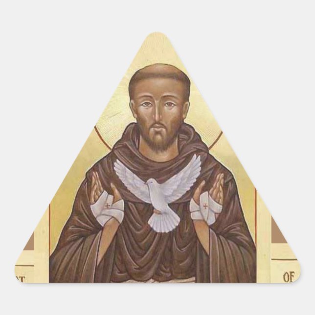 Adesivo Triangular santo Francis do AssisiSticker (Frente)