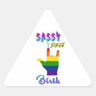 Adesivo Triangular Sassy Desde o Nascimento