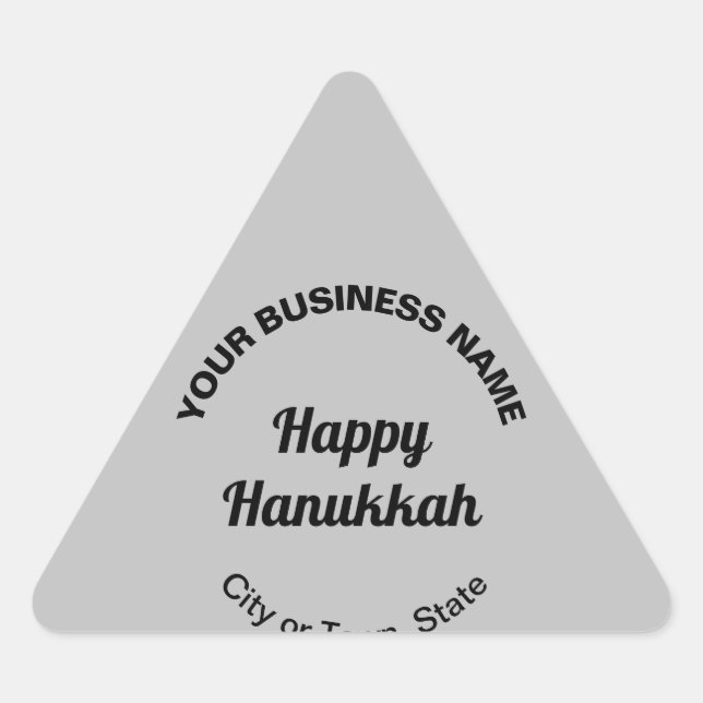 Adesivo Triangular Saudação de Hanukkah por Cinzas (Frente)
