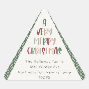 Adesivo Triangular Selagens de Envelopes de Triângulo Verde Casual de