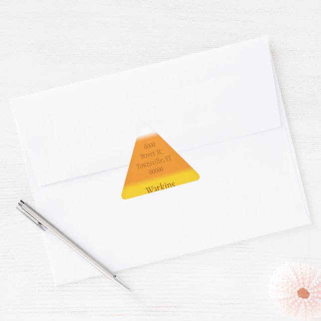 Adesivo Triangular Selo de Envelope de Endereço de Remessa de Candy C (Envelope)
