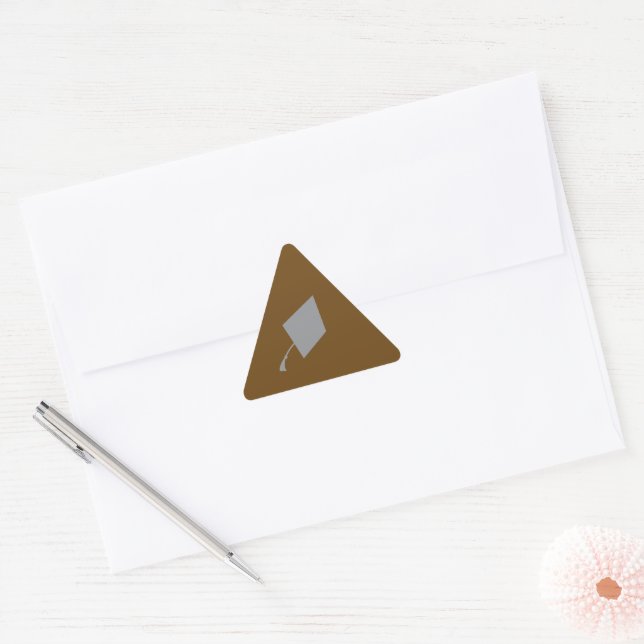 Adesivo Triangular Selo de Envelope de Graduação com Tampo Único (Envelope)