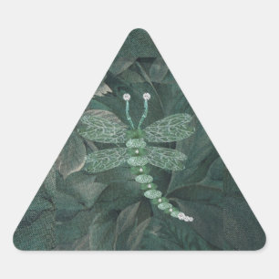 Adesivo Triangular Selo Jeweled do envelope da libélula