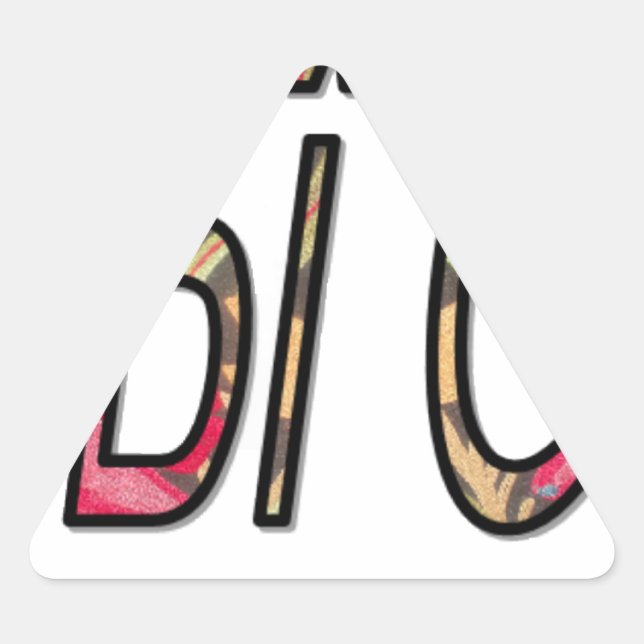 Adesivo Triangular Sem Impressão de Arte de Texto Bigiji (Frente)