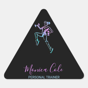 Adesivo Triangular silhueta-malhação preto