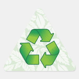 Adesivo Triangular Símbolo do reciclagem