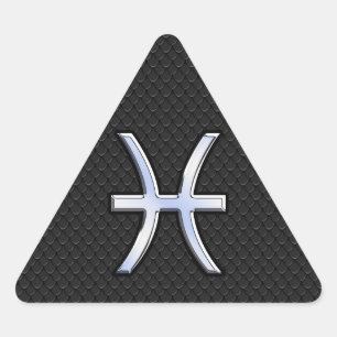 Adesivo Triangular Símbolo do zodíaco dos peixes na decoração pre