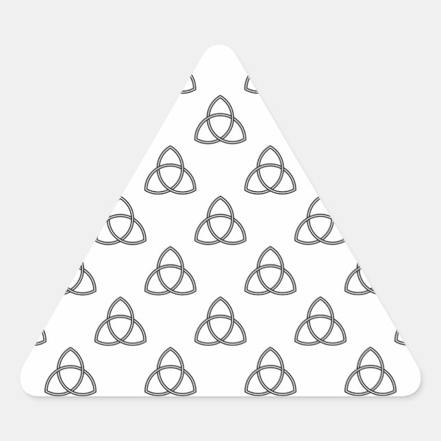 Adesivo Triangular Símbolo Triquetra Vesica (Frente)