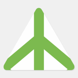 Adesivo Triangular Símbolo Verde de Paz
