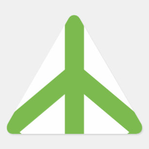 Adesivo Triangular Símbolo Verde de Paz