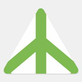 Adesivo Triangular Símbolo Verde de Paz