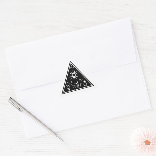 Adesivo Triangular Símbolos místicos (Envelope)