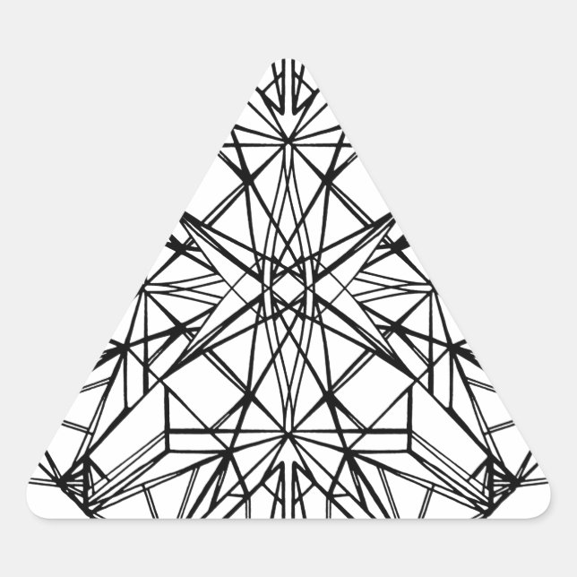 Adesivo Triangular simetria geométrica (Frente)