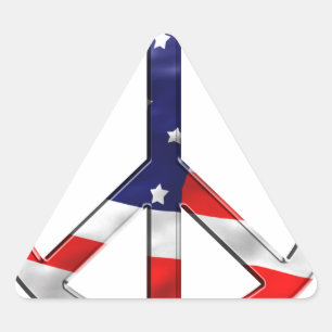 Adesivo Triangular sinal de paz da América