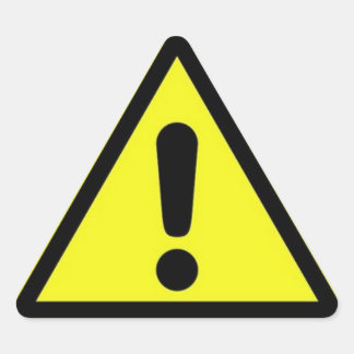Adesivo Triangular Sinal de perigo