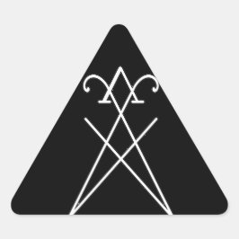 Adesivo Triangular Sinal do Vinheta Triangular Lúcifer Morningstar