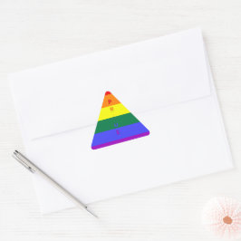 Adesivo Triangular Sinalizador arco-íris do orgulho LGBT