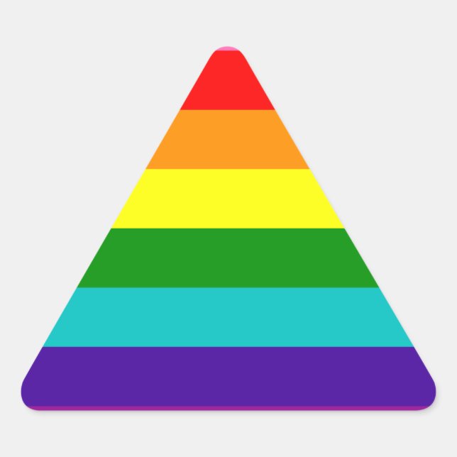 Adesivo Triangular Sinalizador original de arco-íris LGBT-Orgulho gay (Frente)