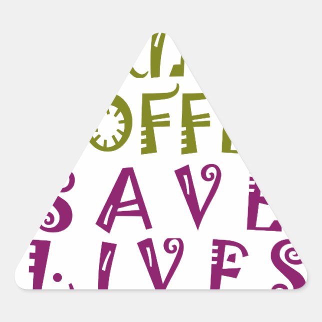 Adesivo Triangular Sip, Snap Repetir Buscando Cafeína Selifa design (Frente)