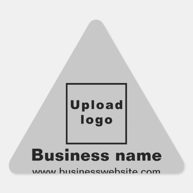 Adesivo Triangular Site comercial no Cinza Triangle Sticker (Frente)