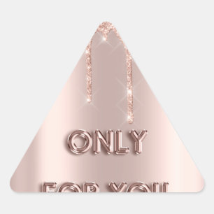 Adesivo Triangular Somente Para Você Comprando Unidades De Rosa Tri