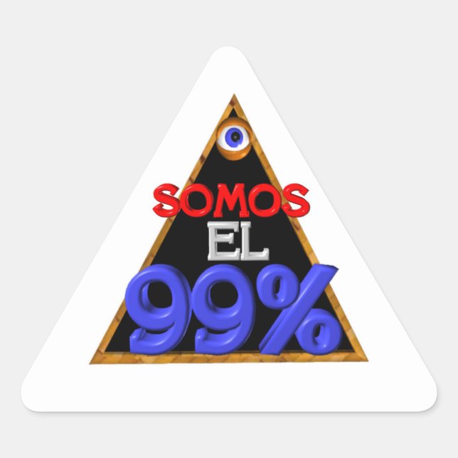 Adesivo Triangular Somos 99% Espanhóis Somos 99% (Frente)