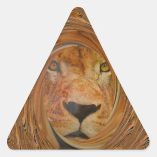 Adesivo Triangular Sorriso de leão