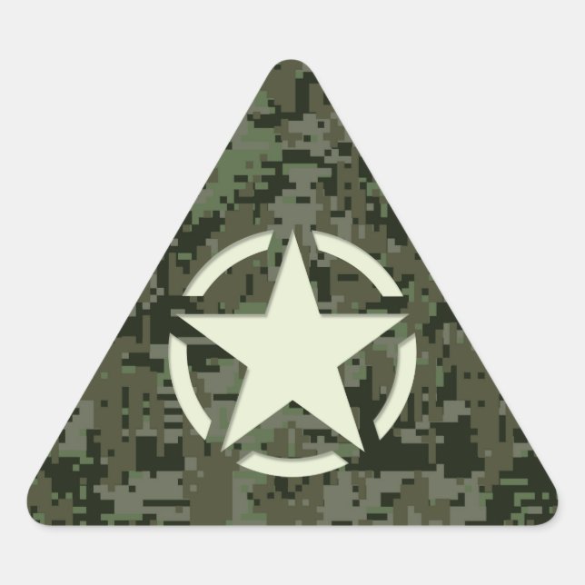 Adesivo Triangular Star Stencil Digital Woodland (Frente)