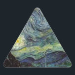Adesivo Triangular Starry Night - van Gogh<br><div class="desc">Da lâmpada do mineiro de Nuenen à que colocou em sua janela, seguindo a cena com Gauguin; da estrela da noite que notou em 1875 em Corot Olive Orchard à carta que escreveu ao irmão em agosto de 1888, na qual ele disse: "Algum dia ou outro você verá uma fotografia...</div>