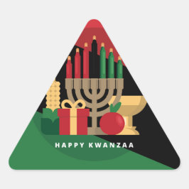 Adesivo Triangular stripe diagonal Happy Kwanzaa