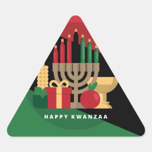 Adesivo Triangular stripe diagonal Happy Kwanzaa