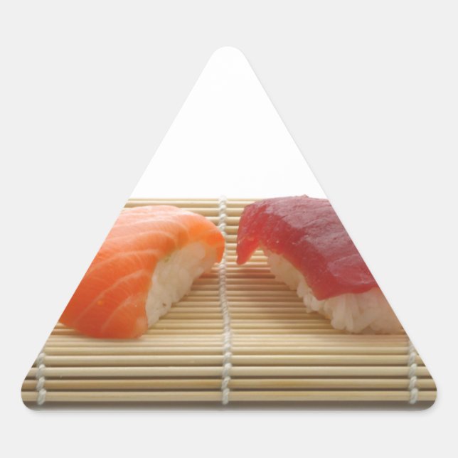 Adesivo Triangular Sushi Japonês Delicioso Comida Asiática Yummy (Frente)