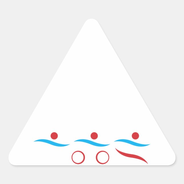 Adesivo Triangular Tampão de triângulo legal do Triathlon (Frente)