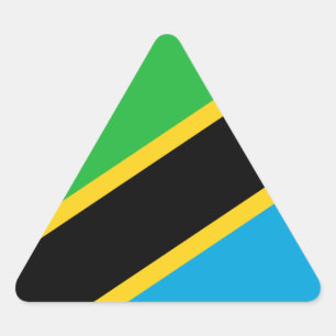 Adesivo Triangular Tanzânia - bandeira tanzaniana