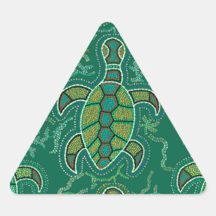 Adesivo Triangular Tartaruga do Caribe