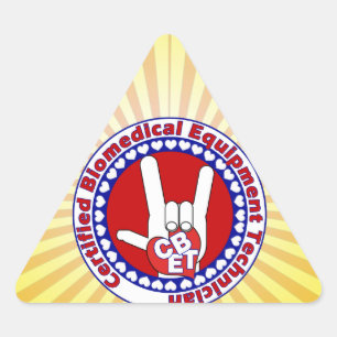 ADESIVO TRIANGULAR TÉCNICO DE EQUIPAMENTO BIOMÉDICO CERTIFICADO CBET