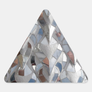 Adesivo Triangular Templo Branco de azulejos Espelhos, Chiang Rai