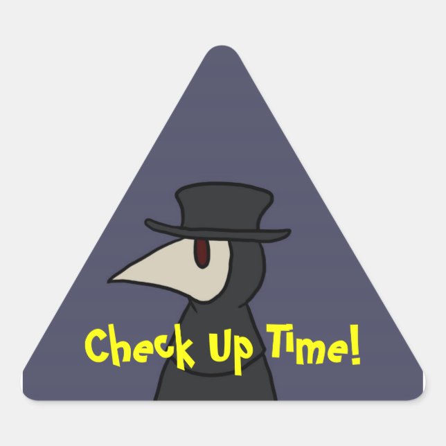 Adesivo Triangular Tempo De Verificação! (Frente)