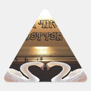 Adesivo Triangular Tenha um Bom Dia e uma Noite Melhor Citação de Tex
