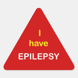 Adesivo Triangular Tenho EPILEPSY.