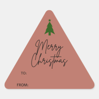 Adesivo Triangular Terracotta Red Boho Presente de Natal