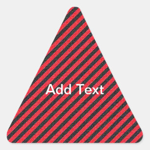 Adesivo Triangular Tiras de Diagonal Vermelhas e Pretas Finas