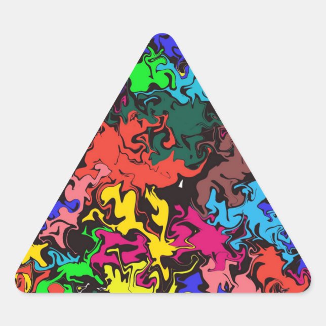Adesivo Triangular Torres Coloridos abstrato / (Frente)