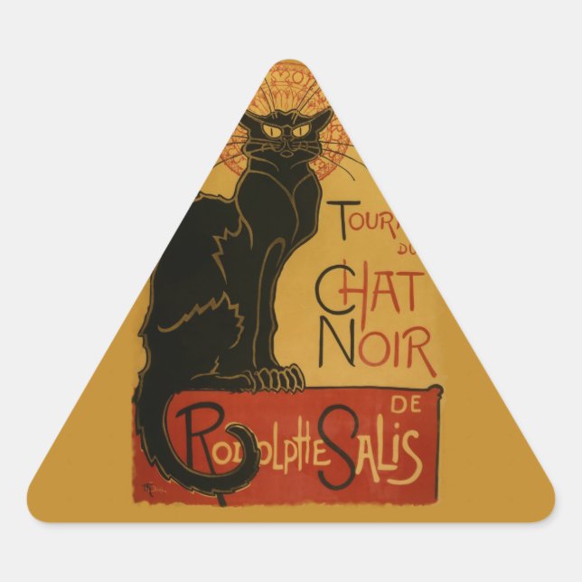 Adesivo Triangular Tournee de Chat Noir Black Cat (Frente)
