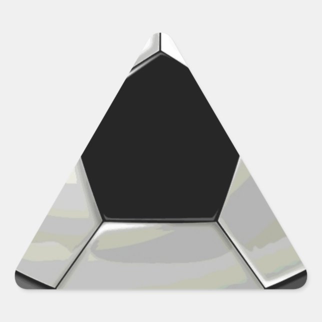 Adesivo Triangular Trabalho de arte único do futebol (Frente)