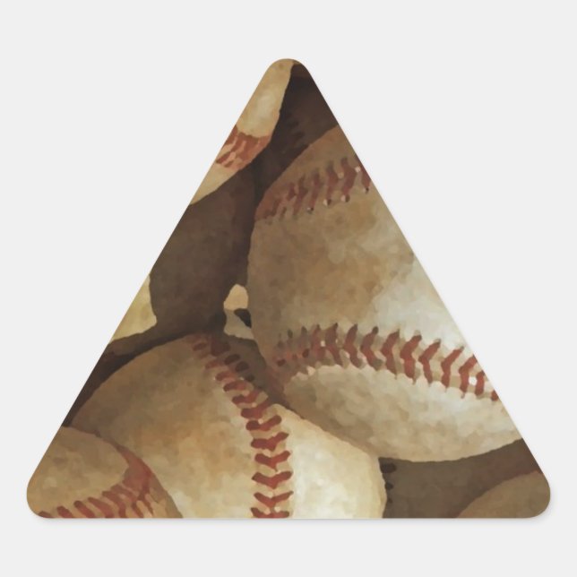 Adesivo Triangular Trendy Baseball Trabalho de arte (Frente)